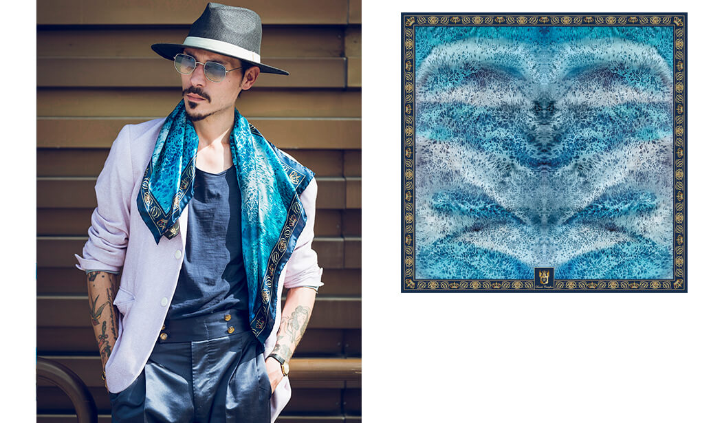 Try our summer silk scarf for woman or man, soft and light, also ideal for evening parties

SILK SCARF DEEP BLUE 90X90 davidecristofaro.com/gb/men/accesso…