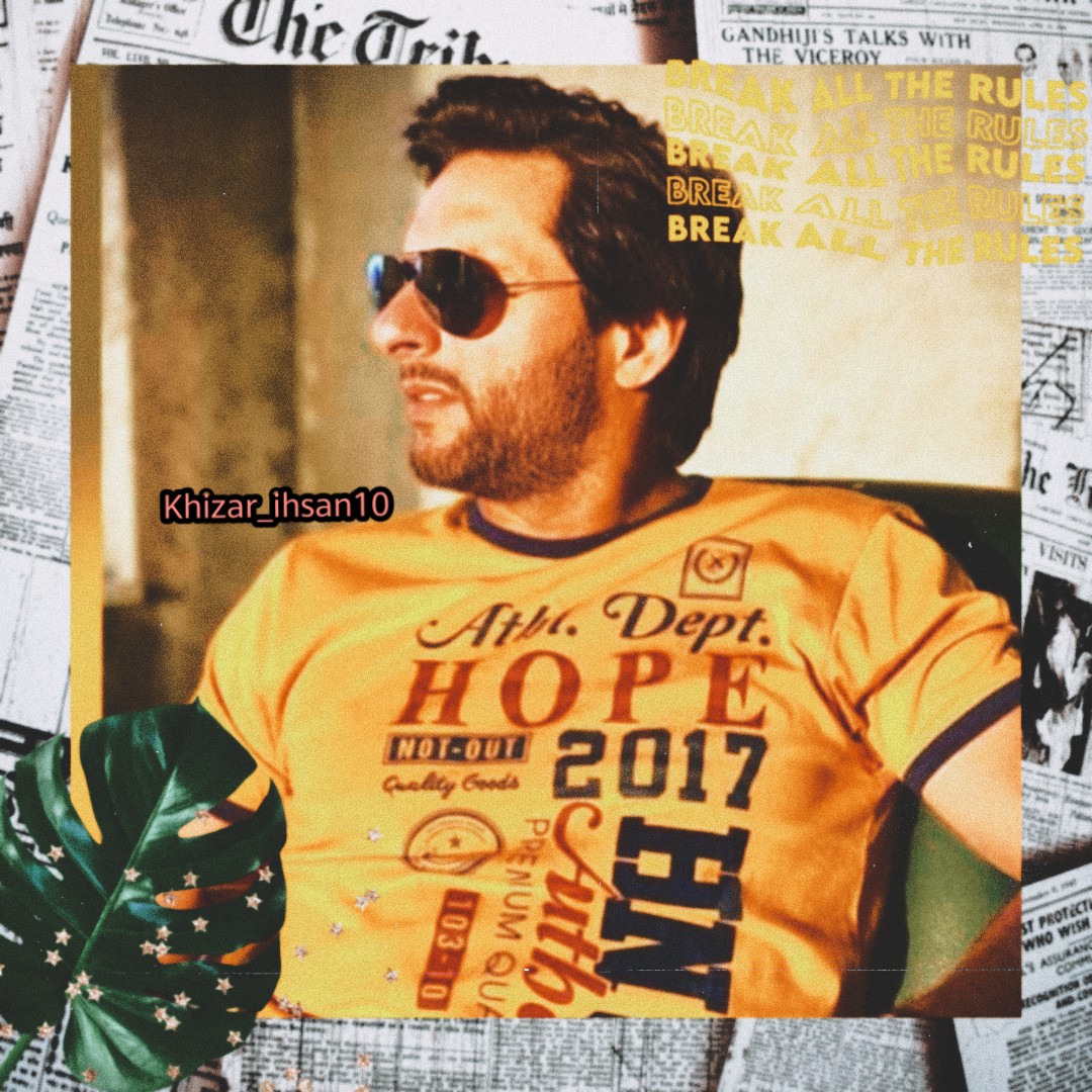 notkhizsanity's tweet photo. You brought me Sunshine ☀
When I only saw Rain ☔
You brought me Laugher, 😌
When I only felt pain💔
#insaneFan
@SAfridiOfficial https://t.co/bwHDDkvTyW
