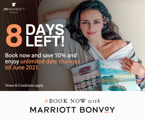 JWKolkata's tweet photo. 8 days to go! Avail 50% off at JW Marriott Kolkata, with no additional charge for children under 12 and complimentary breakfast! Book your stay at https://t.co/nHt78QJbfw or call +91 7603037754. #SaveNowStayLater https://t.co/VdUaDSF4zj