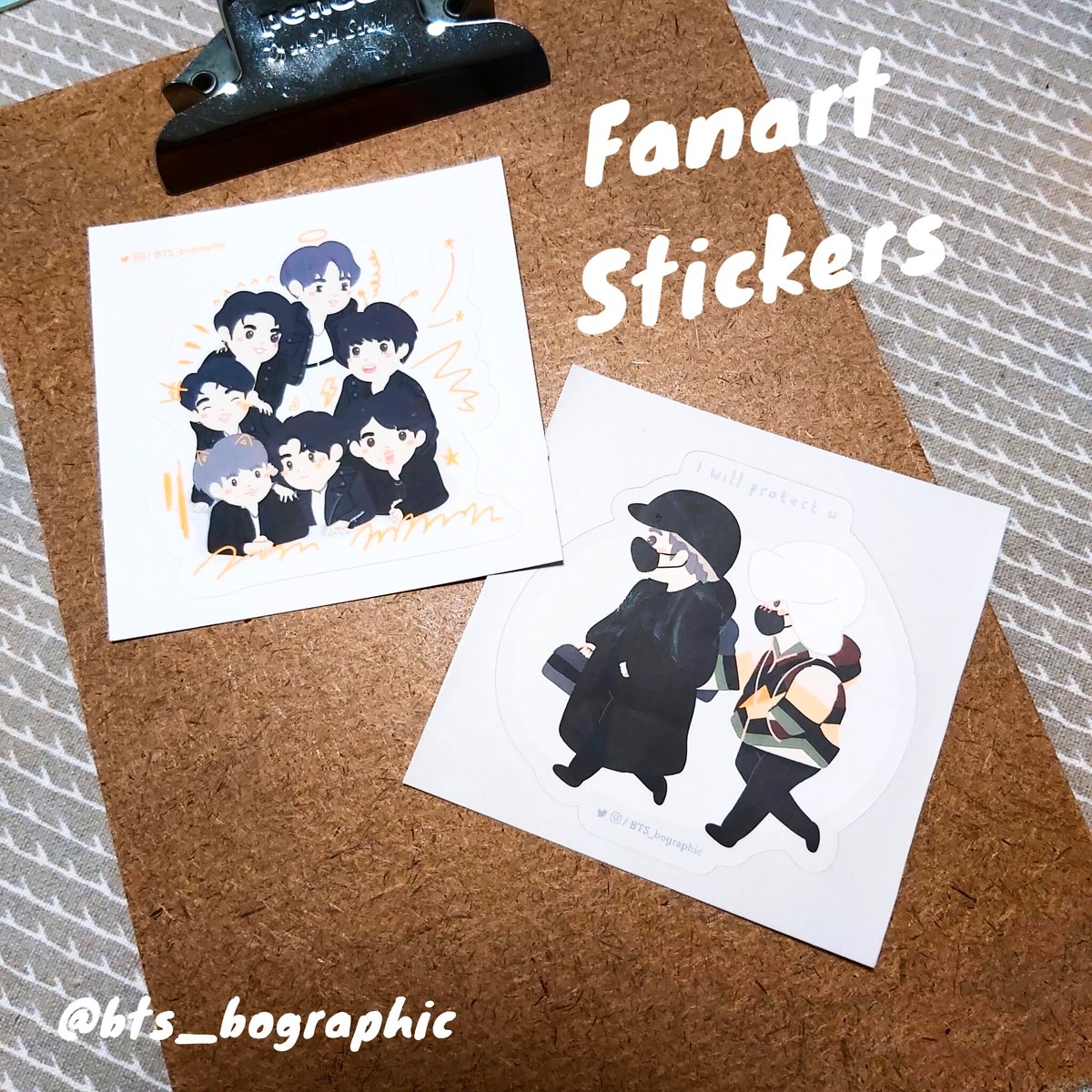 BTS_bographic's tweet photo. [BTS Fanart Stickers Printing Service]
Size 8 x 8cm
Kiss Cut PVC Stickers
Min. 100pcs

Best for freebies / giveaways gift / support event

*You can choose any fanart from my IG acc: https://t.co/xOpkuE7Azz
*Welcome to DM for prices or commission https://t.co/uh2JXtEkuy