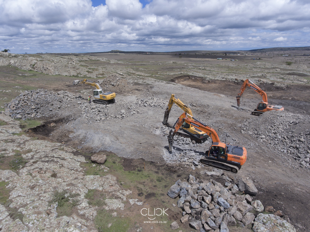 Then came the excavation of the different sites where the 60 turbines were to be erected.