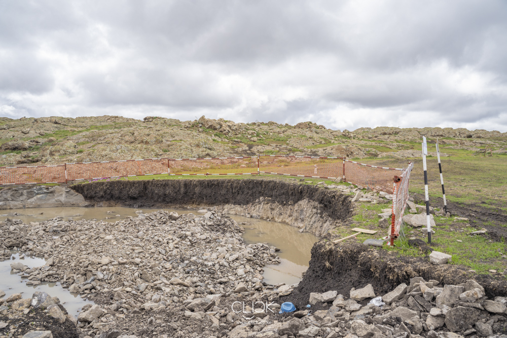 Then came the excavation of the different sites where the 60 turbines were to be erected.