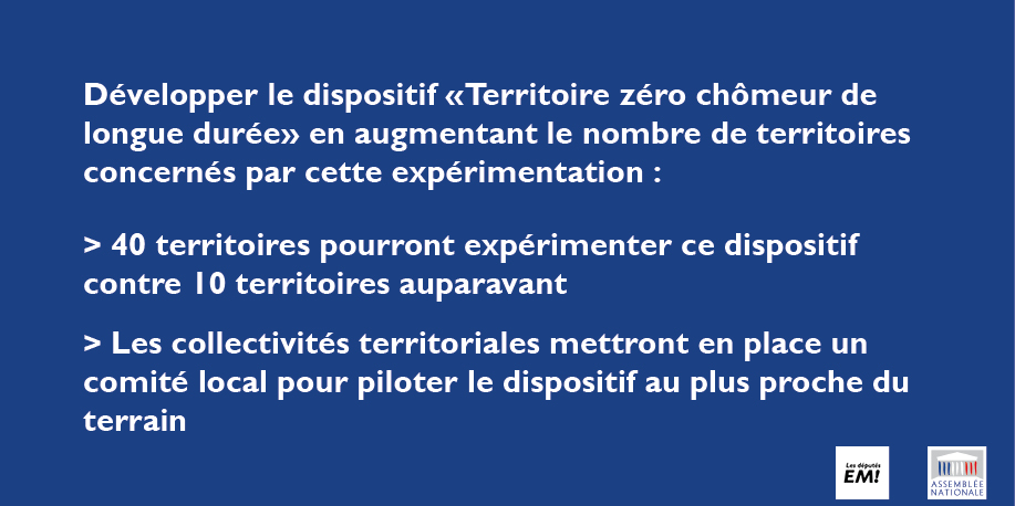 VerdierJouclas's tweet photo. Le dispositif "Territoire zéro chômeur de longue durée" sera développé en multipliant par quatre le nombre de territoires concernés afin d'accélérer la lutte contre le chômage de longue durée. @ZeroChomeurLD #PPLInsertion #emploi #travail https://t.co/oSstrBhYOc