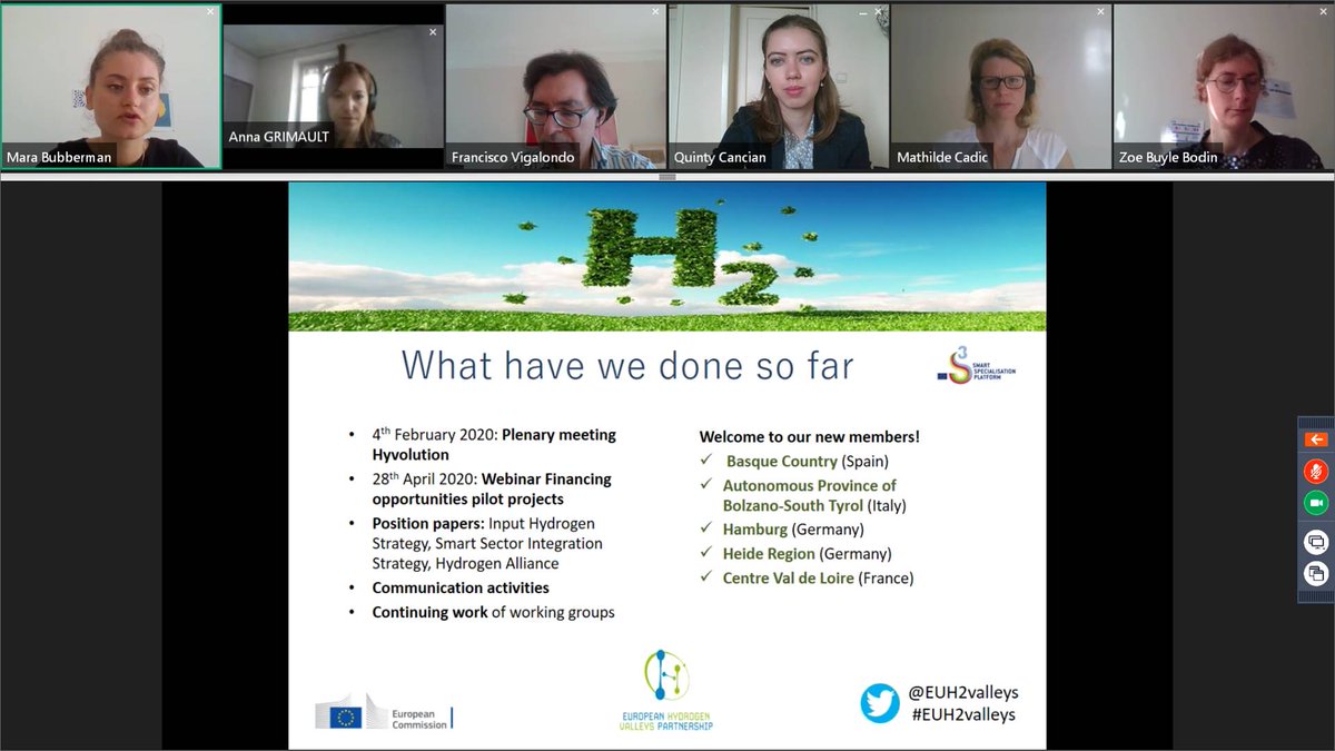 EUH2valleys's tweet photo. The 4th plenary session of the EU Hydrogen Valleys Partnership started! Excited to speak to you all and also, we have speakers from the @Europarl_EN @H2Europe and @Energy4Europe 🇪🇺💦 #EUH2valleys #cleanhydrogen https://t.co/0O2pRgdsgh