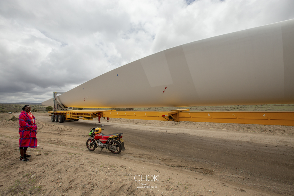 Transport from Mombasa to Kajiado was an uphill task (pun intended), with the trucks carrying the turbine parts requiring escorts to ensure safety for all road users.