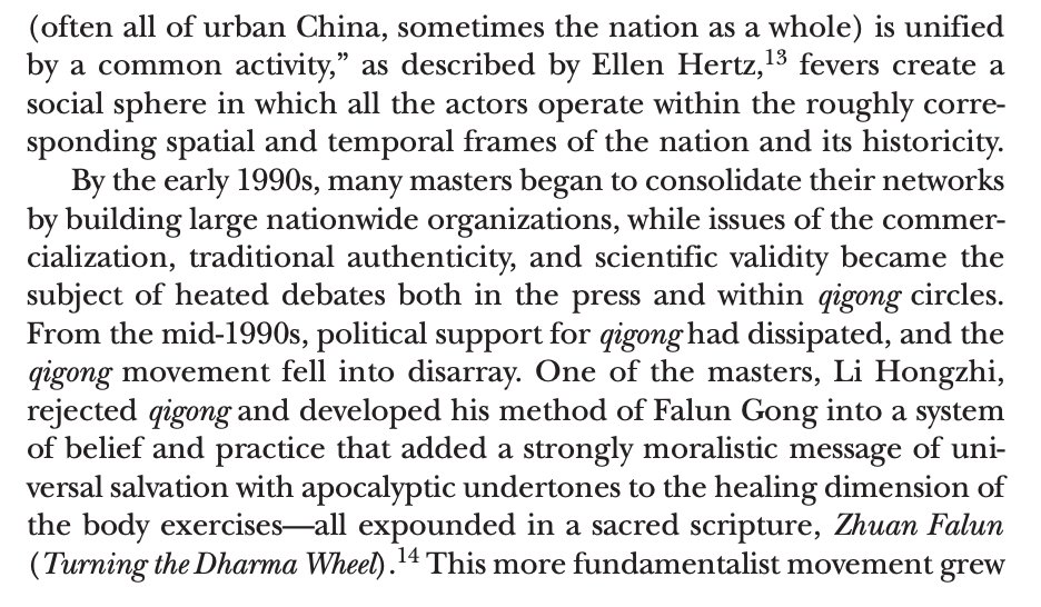 If there was a religious revival in China, it was qigong and its "charismatic religious movements," led by people like Zhang Xiangyu 张香玉, who claimed healing powers, and managed to hold rallies in Beijing after June of 1989, because she had the support of key Party members.