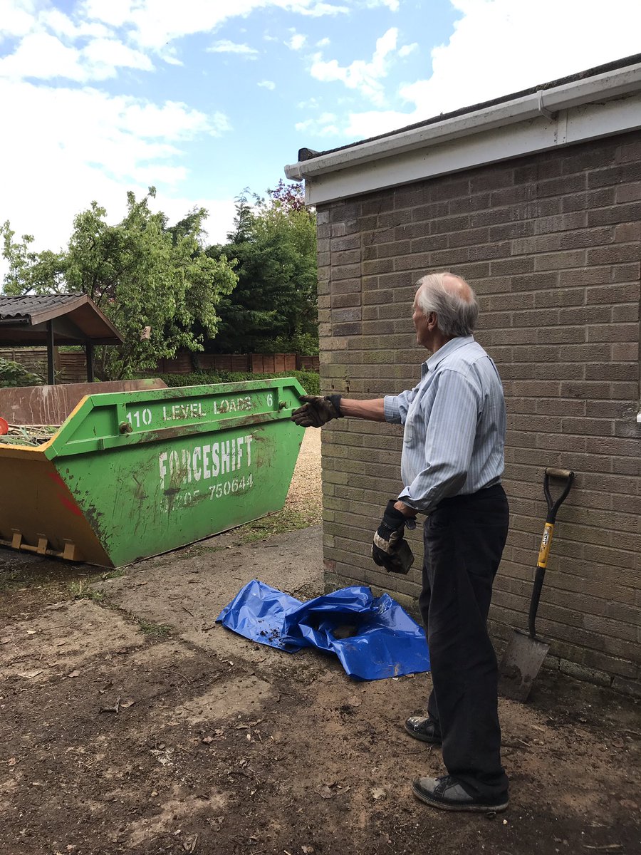 dickiebee's tweet photo. @DuluxDecCentre Practisng my petanque throw with bricks during lockdown (keen petanque player doing garden clearance!) https://t.co/lI6WX3sZhb