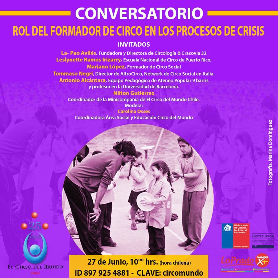 Antalcantara's tweet photo. Tertulia: El rol del formador/a de #CircoSocial en los procesos de crisis.

Si te animas, tienes toda la info en el cartel. https://t.co/DhjukD4x3w