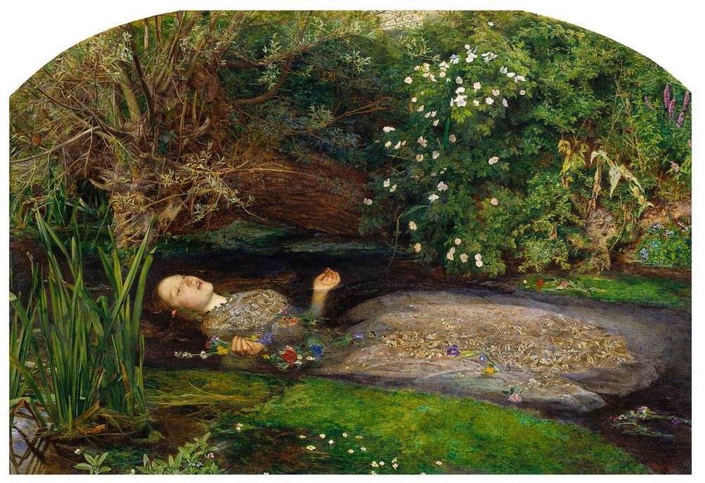 23. Ophelia, John Everett Millais, 1851-1852