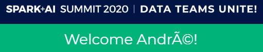 AndreKamman's tweet image. You&apos;re not the only data related conference where this goes wrong. Please select a registration vendor who understands unicode next time. Not the end of the world but it looks silly when a data conference can&apos;t use the correct data type to store your name #SparkAISummit