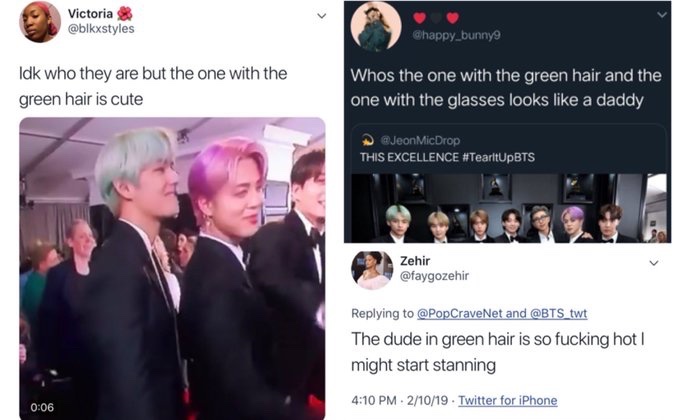 He went viral as Guy with the Mint green hair again after Grammys (2019) and are we surprised ?? Look at him