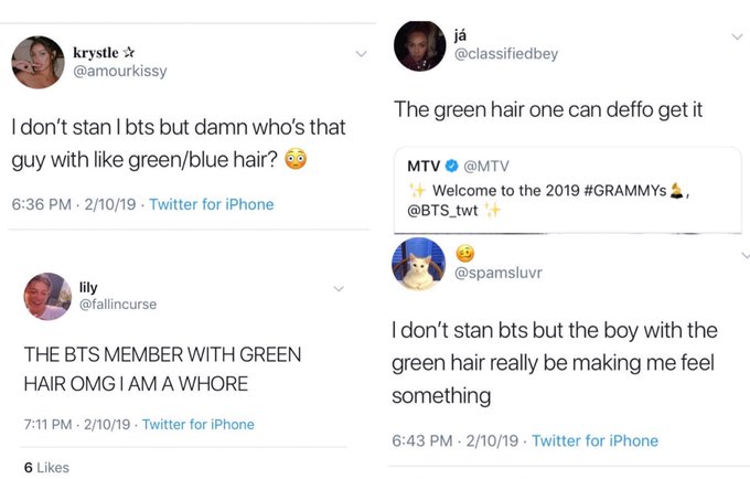 He went viral as Guy with the Mint green hair again after Grammys (2019) and are we surprised ?? Look at him