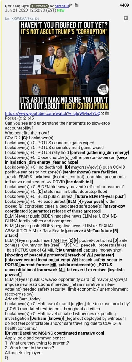 39.  #QAnon Who benefits the most from lockdowns? #Q