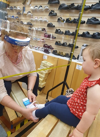 Shoe fitting still goes on at Pip, Squeak &amp; Wilfred with new screens and shields in place. Just phone 01925765287 during shop hours for an appointment 😀😀😀 #kidsshoes #openforbusiness #Cheshire #Warrington #Manchester