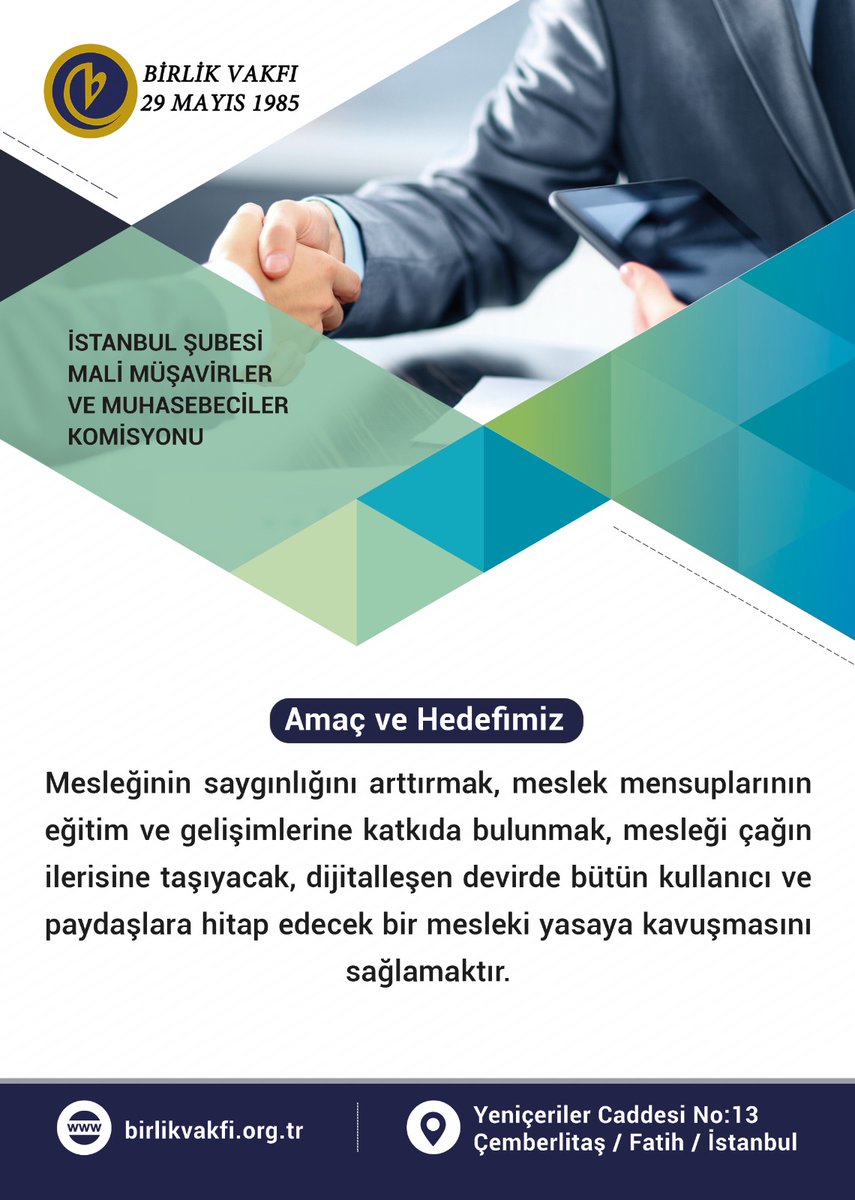 Birlik Vakfi İstanbul Şubesi Mali Müşavirler ve Muhasebeciler Komisyonu
#birlikvakfı #istanbulsube #malimusavir #muhasebeciler #komisyon #vergi #muhasebe