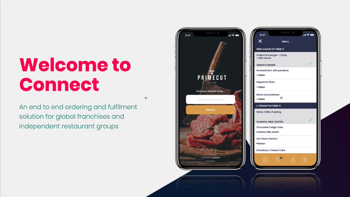 Unlike similar services, Connect offers businesses their very own branded app, with ZERO competitors listed on it. Also, as well as click &amp; collect and home delivery, it offers table ordering, helping reduce staff-customer contact once restaurants begin to reopen.