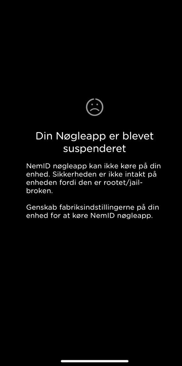 FYI hvis du installerer iOS 14 beta så mener din nemid app at du har jailbreaket din iPhone 🤨og nu skal jeg skaffe mig et pap kort😬💪🏻