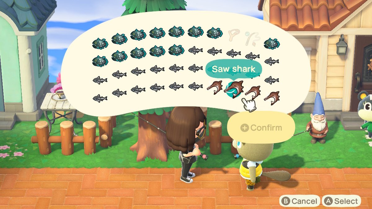 MPenburg's tweet photo. FINALLY got rid of some of these fish! #sharkfishing #cj #acnhdesign #ac #addictedtofishing #AnimalCrossing #ACNH #NintendoSwitch https://t.co/4SttLli1vD