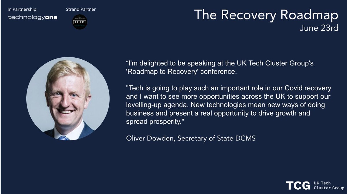 TechEastUK's tweet image. We&apos;re all set for today&apos;s #RecoveryRoadmap conference with UK Tech Cluster Group - working together across #UKTech regions and nations to enable a united digital ecosystem #NationalTech