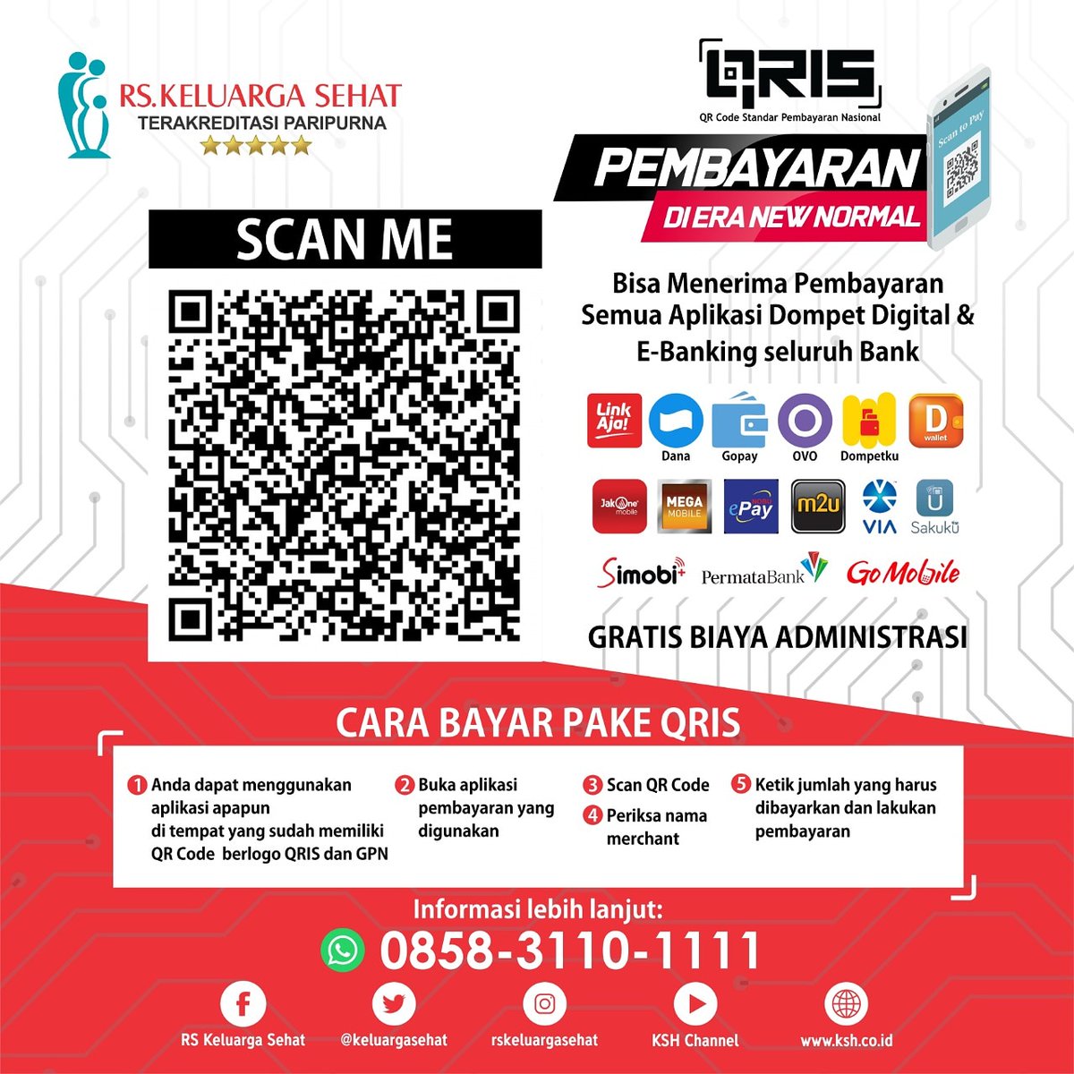 Rs Keluarga Sehat Auf Twitter Salam Keluarga Sehat Dengan Qris Rs Keluarga Sehat Siap Menerima Pembayaran Via Semua Aplikasi Dompet Digital Jangan Khawatir Pembayaran Via Qris Tidak Dikenakan Biaya Administrasi Simak Infografis