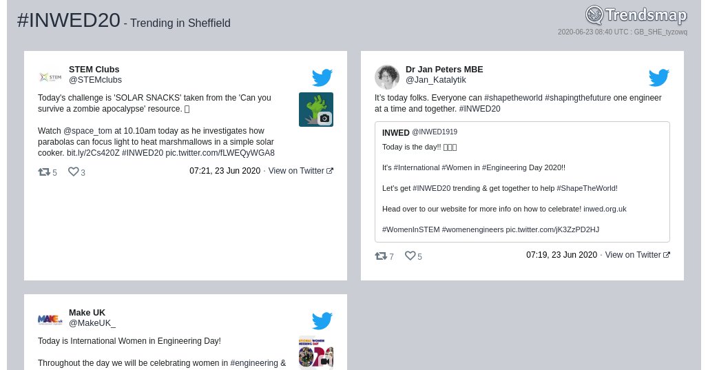 Trendsmap Sheffield tweet media