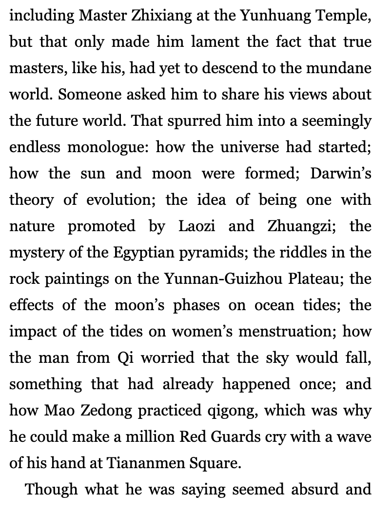 This pops up several times in Jia Pingwa's 贾平凹 Ruined City 废都 (1992), actually. One master claims that Mao Zedong used qigong to hypnotize the Red Guards. But anyways, on a low level, officially heterodox qigong never went away, but adapted to the new situation.