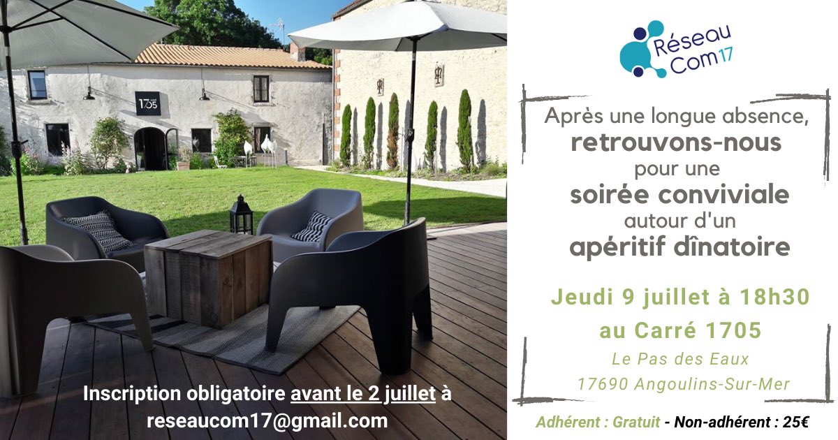 Amis communicants retrouvons-nous dans un lieu magique sur le territoire de ⁦<a href="/AggloLR/">La Rochelle Agglo</a>⁩. Inscription obligatoire 😀