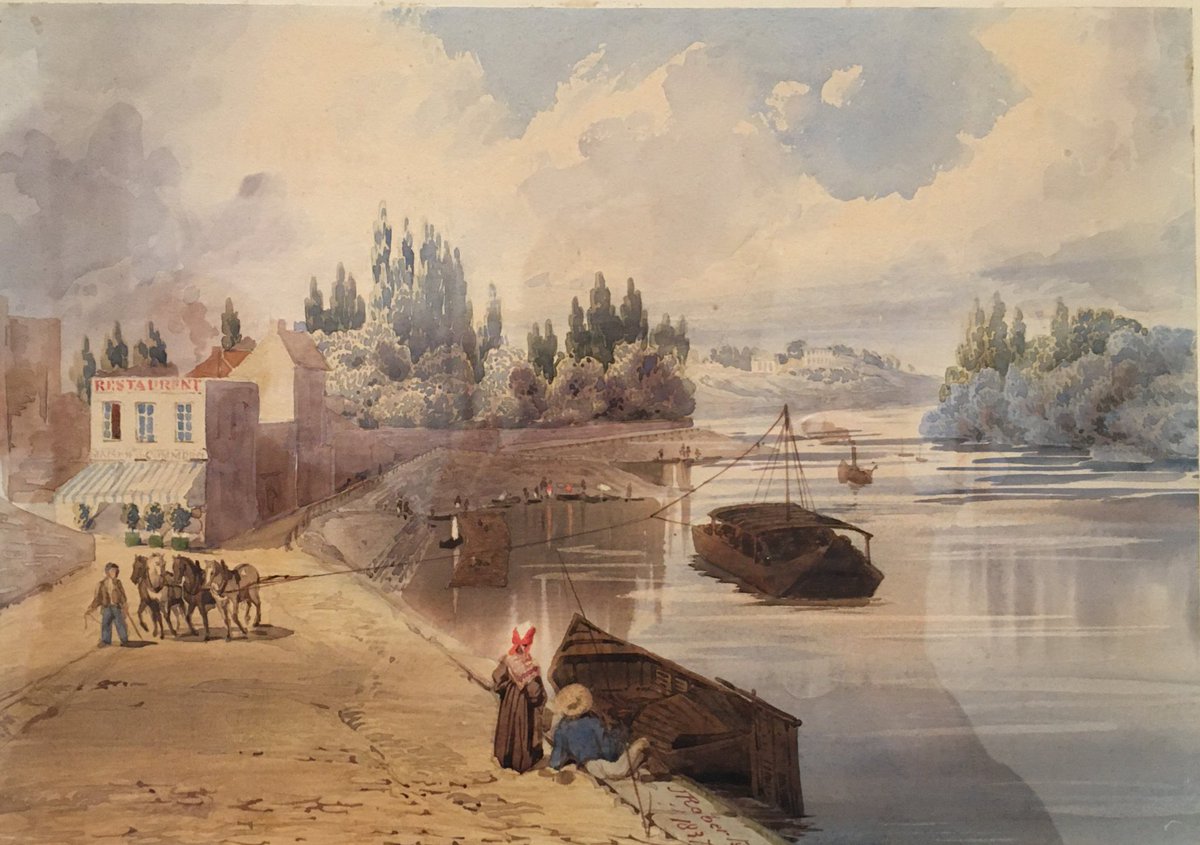 Guiguiii94's tweet photo. Peintre quasiment inconnu, #JamesRoberts revit grâce à un petit accrochage d’aquarelles au musée Roybet-Fould de @VilleCourbevoie.

Achetées l’année dernière, ces 10 feuilles présentent divers châteaux et parcs des Hauts-de-Seine dans les années 1830. Des paysages à la Balzac ! https://t.co/anyivMyvPC