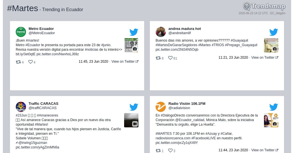 Trendsmap Ecuador tweet media
