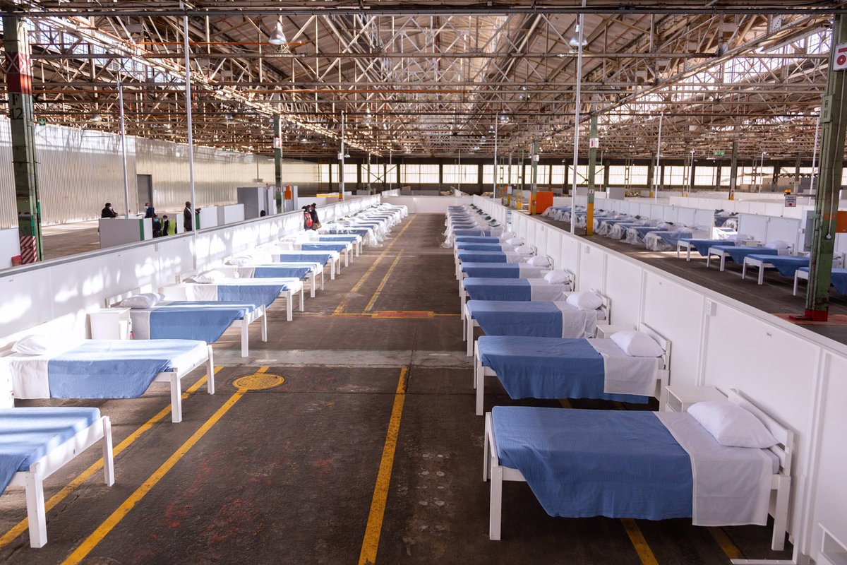 VWGAnews's tweet photo. At a media briefing today hosted by Chairman &amp; MD Thomas Schaefer, @VolkswagenSA announced the completion of Phase 1 of the conversion of the vacant PE plant into a #Covid19 field hospital. The facility can now accommodate 1 485 patients.
More – https://t.co/aAXpqYOp3b
#VWForGood https://t.co/7wrjwbGxhd