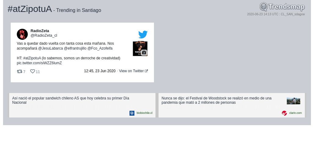 #atzipotua es ahora una tendencia en #Santiago

trendsmap.com/r/CL_SAN_sdagxw