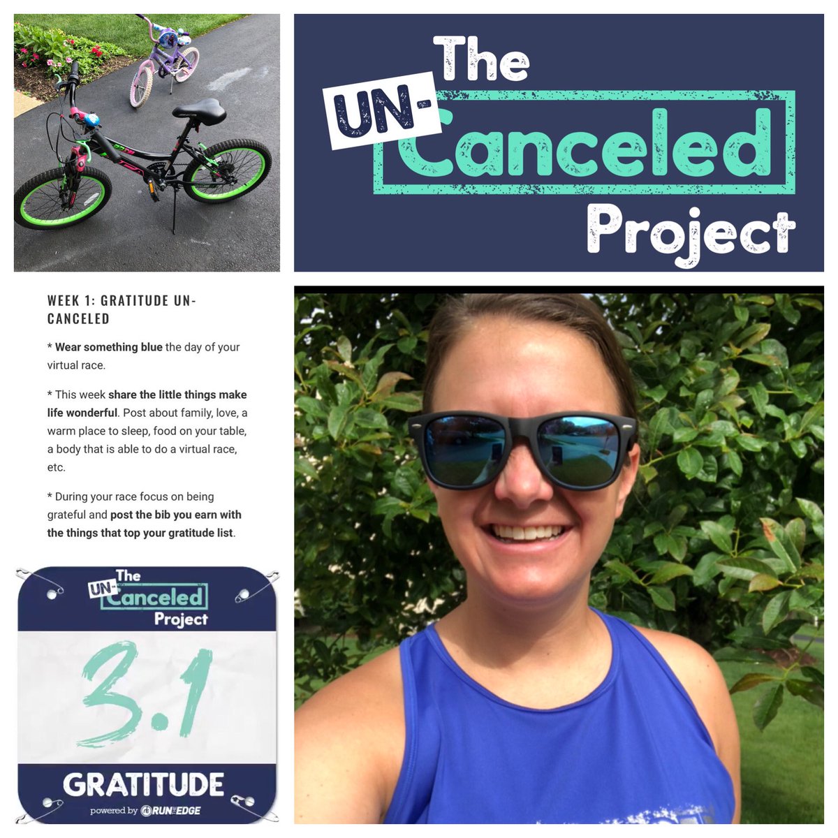 MsVMarketing's tweet photo. Week 1: Gratitude 3.1✅

Was a little late to The Uncanceled Project, which meant I started with part 2! Time to crush the first 6 themed races in order to earn my medal🏅

Set another PR &amp; am really grateful for my bike pacers🚲

#uncanceledproject
#runtheedge https://t.co/DSvcmSmIkk