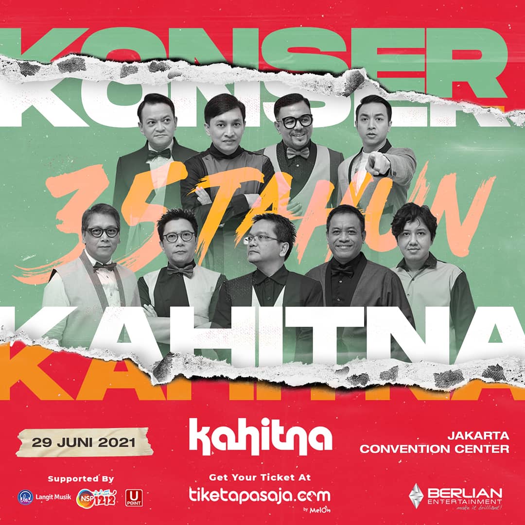 Demi keamanan kita semua,  dengan berat hati kami umumkan bahwa Konser Kahitna 34 Tahun yang semula dijadwalkan pada Kamis, 6 Agustus 2020 di Jakarta Convention Center, DITUNDA menjadi hari Selasa, 29 Juni 2021, yang bertepatan dengan ulang tahun Kahitna yang ke-35.