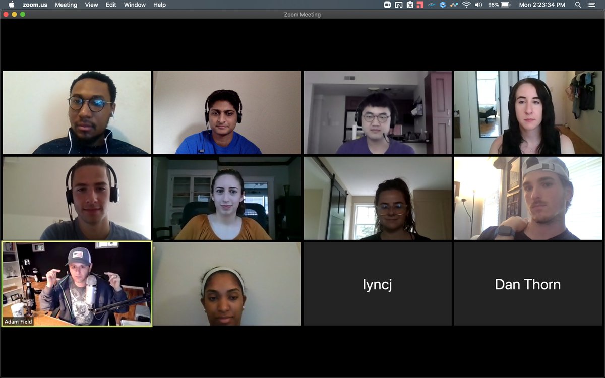 AjithKumar__N's tweet photo. My first improv session was fun with fellow interns and @donpega @AdamBField 😁

#PegaInterns #LifeAtPega https://t.co/6ssuy25acR