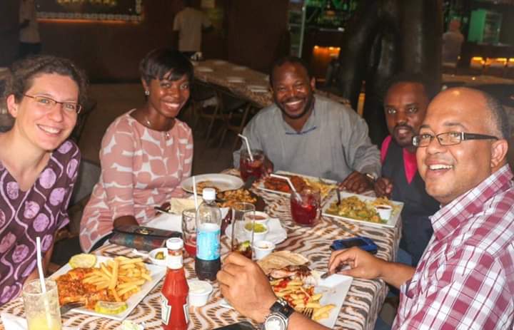 ikeanya's tweet photo. Facebook reminds me with memory from 5 years ago, how much we have to be thankful for. Left, combined @nighealthwatch & @EpiAFRIC teams after first retreat. Right, same teams after #FutureofHealthConference Nov 2019. And remember photos cannot show impact or personal growth.... https://t.co/Ht00nrXZC8