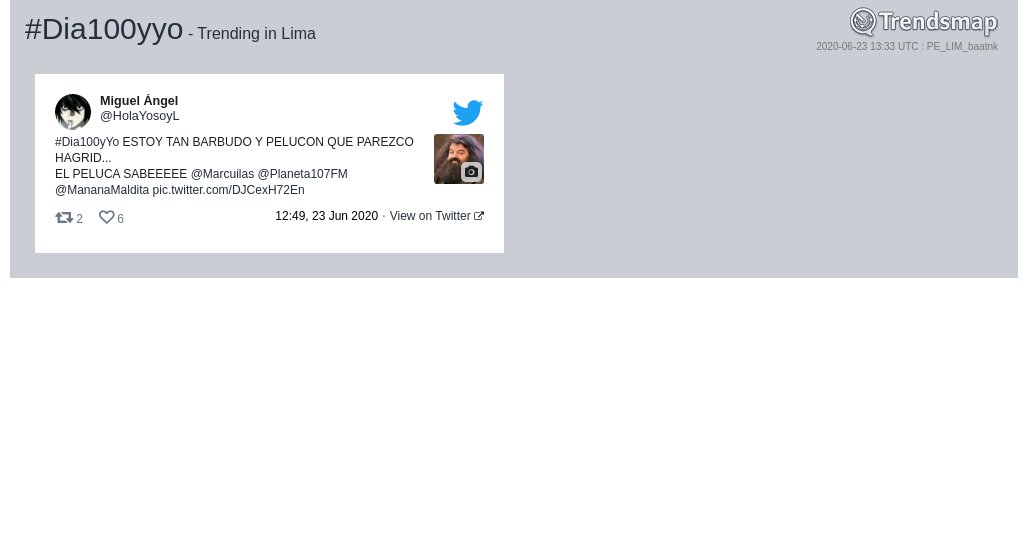 Trendsmap Lima tweet media