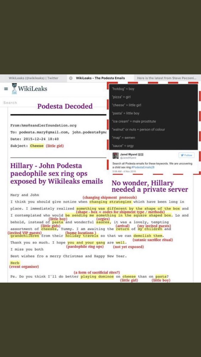 anonymousles101's tweet photo. #pizzagate #clintonsemails #obamagate #frazzledrip #weinerslaptop #FanchantChallenge #Anomymous #truthspoken #MMI #floodthetruth #secretpizzabusiness #spoken https://t.co/6Z5m7LK1aK
