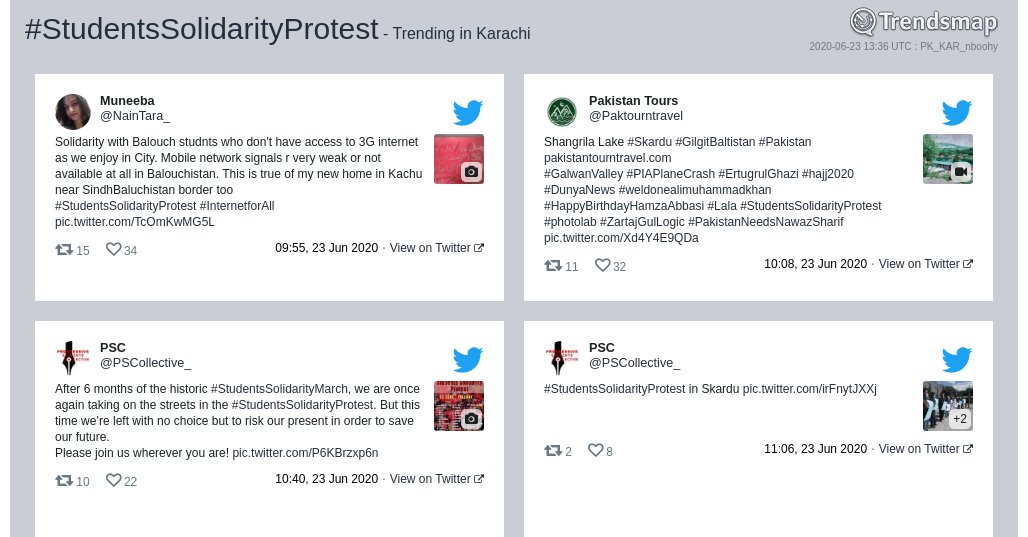 TrendsKarachi's tweet photo. #studentssolidarityprotest is now trending in #Karachi

https://t.co/FKsgfyG09C https://t.co/1hKizFptDZ