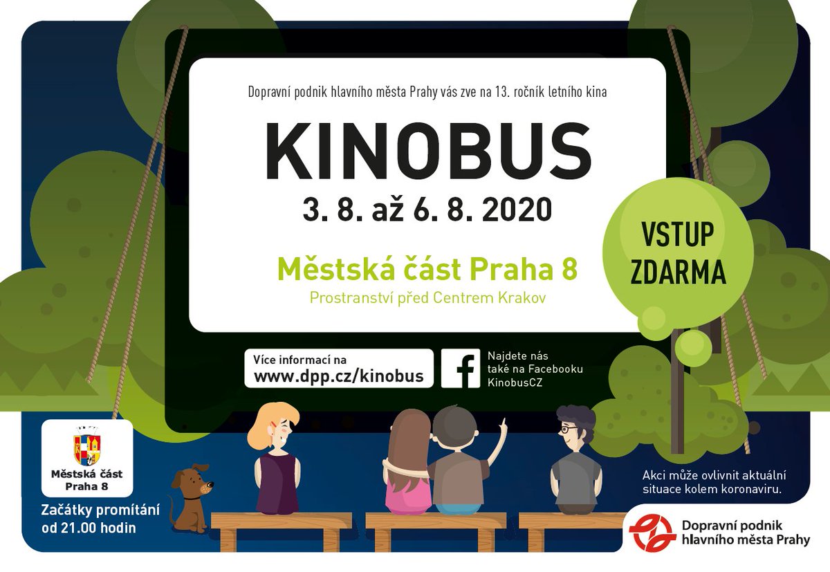 Praha_8's tweet photo. #Kinobus bude!
#Bohnice: před Centrem Krakov, ulice Lodžská, zastávka Krakov, program: https://t.co/a5zD8cFeoN https://t.co/LsuAfY8eCK