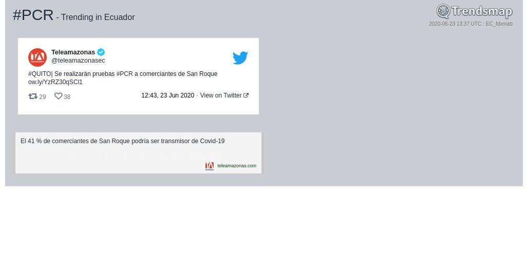 Trendsmap Ecuador tweet media
