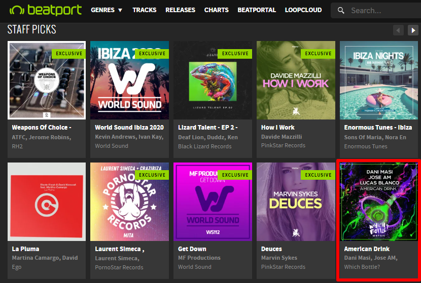 Big thanks to <a href="/Beatport/">Beatport</a> for support of "American Drink" by <a href="/DaniMasiDj/">Dani Masi</a>, <a href="/JoseAMdeejay/">Jose AM</a>  and <a href="/DjLucasBlanco/">Lucas Blanco</a> in STAFF PICKS in Funky/Groove/Jackin House genre! That's hot! Buy link for the banger: bit.ly/2BR3Jwn 
#Beatport