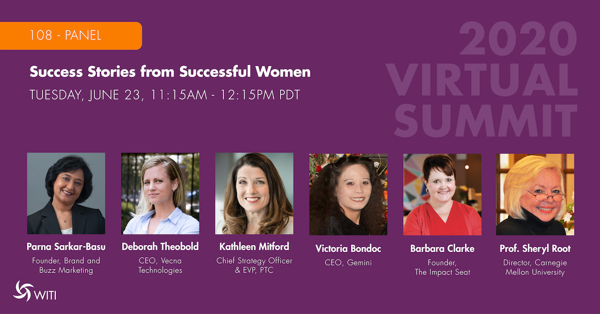 TODAY: Looking forward to hearing ‘Success Stories from Successful Women’ at the #WITISummit. Check out the full roster of speakers and join the conversation. #WITI #WomenPower #WomenLeadership app.marketbeam.io/u/aTnKHk