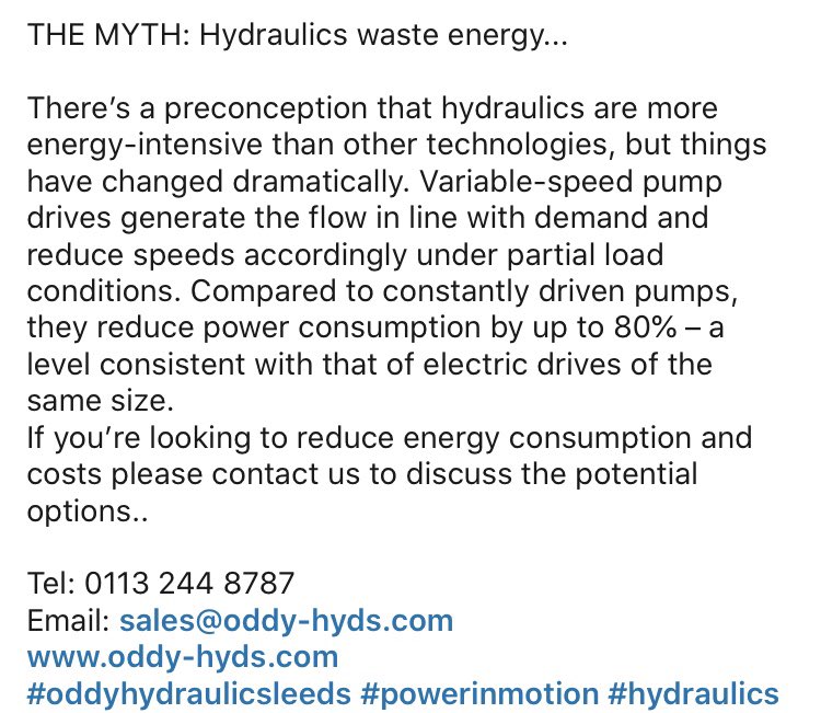 oddyhydsleeds's tweet photo. Tel: 01132448787
Email: sakes@oddy-hyds.com
https://t.co/TtGyJizY1u
#hydraulics #oddyhydraulicsleeds #powerinmotion https://t.co/51WzzDdFOc