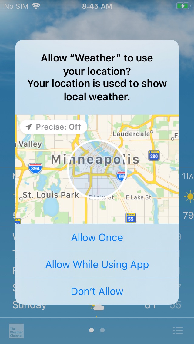 I’m a big fan of the new reduced accuracy API for location tracking in iOS 14. My weather app doesn’t need to know my home address, but I’m totally ok with it knowing where I am within 5 or so miles. #WWDC2020