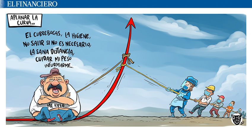 #MonerosFinancieros: Aplanar la curva, de <a href="/monerorictus/">Rictus, Caricaturista</a>. elfinanciero.com.mx/cartones/rictu…