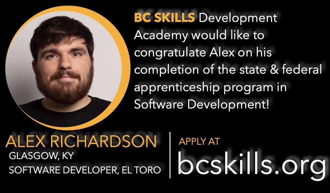 JustinBBrowning's tweet photo. Way to work, Alex!  Our @BarrenSkills family is incredibly proud &amp; can't wait to see how far you go! @KyEdWorkforce #KentuckyCoders #RuralRelevance @barrenschools https://t.co/LJcR6jtlTn