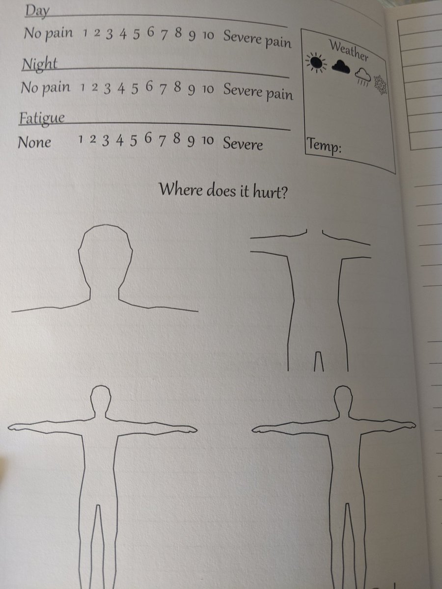 Decided to get myself a pain diary so that I can try and keep more of a record of my pain, triggers and what helps 💜 #fibrowarrior #spoonie #paindiary