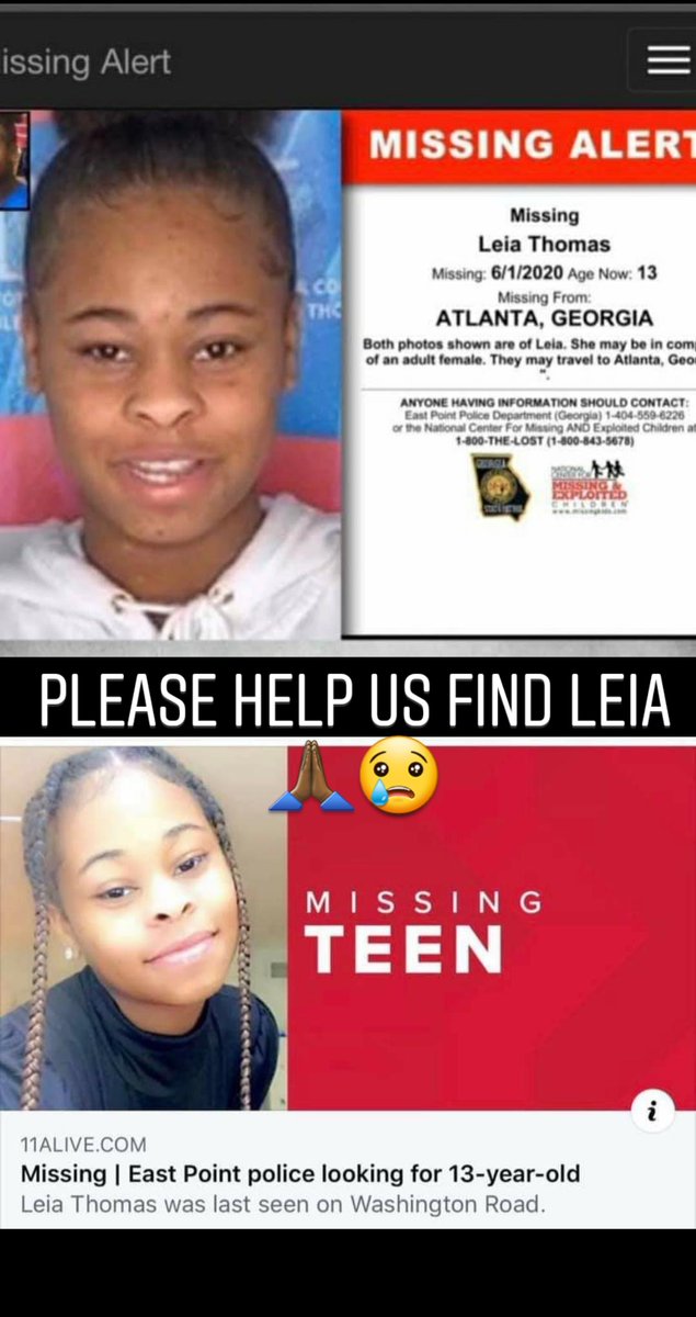 ShoMommy's tweet photo. I need all eyes open in South Fulton and across Atlanta to help us find Leia safely 🙏🏾 https://t.co/DcKjKjlmwa