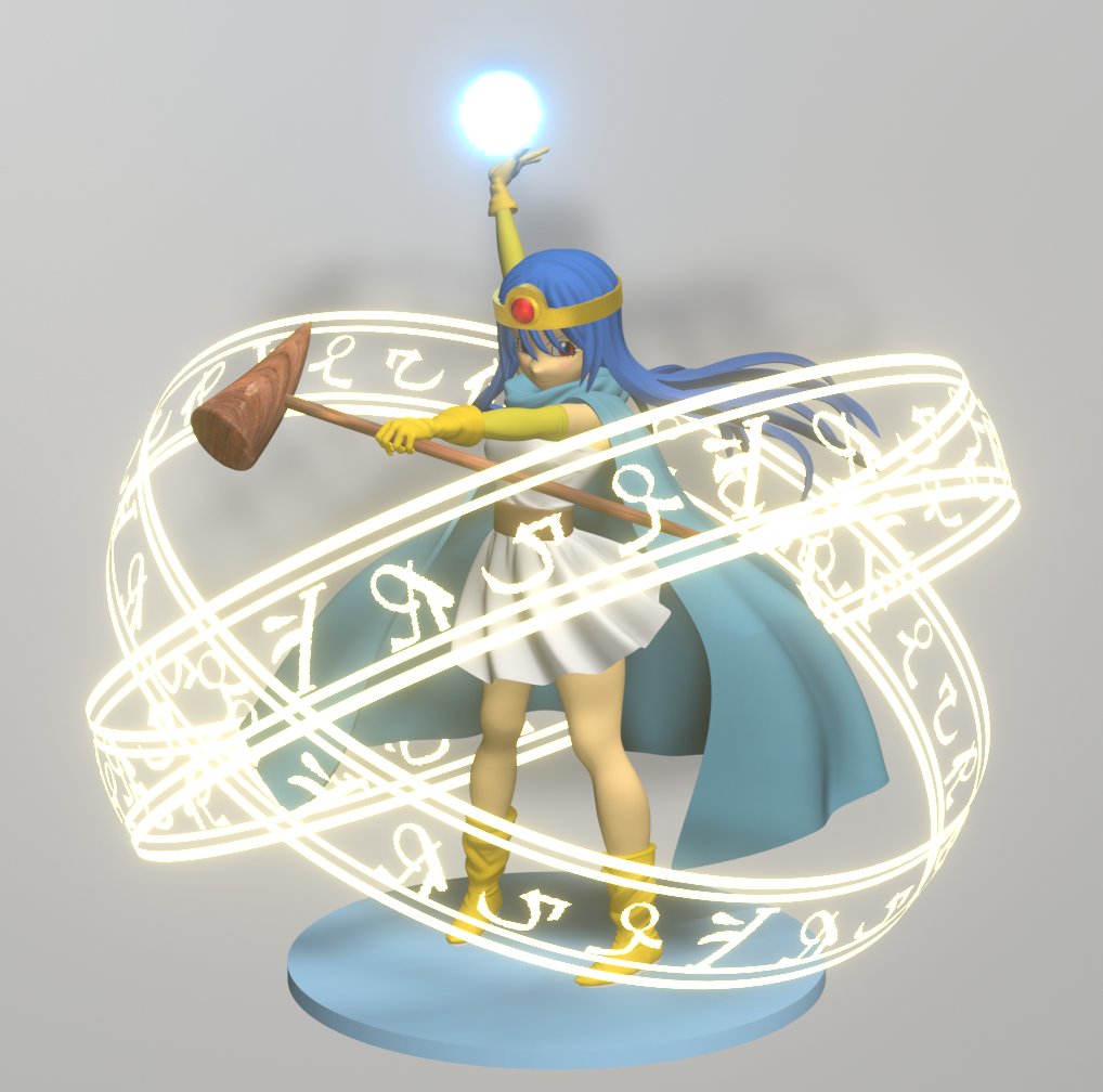 いけす Zbrushでドラクエ 3の賢者さんを作りました 一枚目がzbrushのレンダリング結果 2枚目がcycles 3枚目と4枚目がeeveeです 呪文エフェクト以外は出力予定 Zbrush Blender ドラクエ3