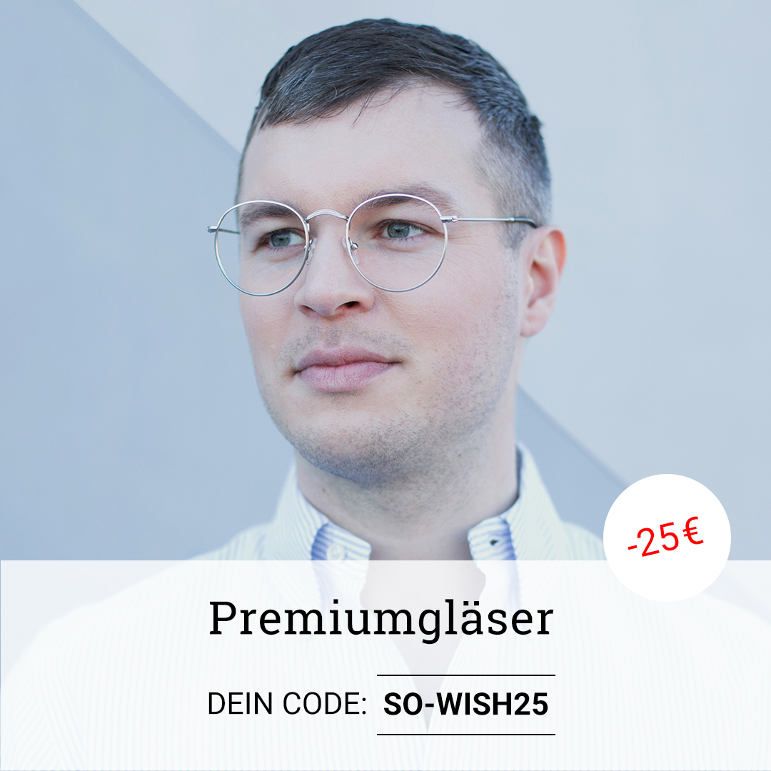 SO-WISH25 - diesen #Code solltest du dir lieber gut merken! 😎

Denn mit ihm bekommst du noch bis zum 02.07. stolze 25€ Rabatt auf unsere Premiumgläser* für deine neue #Brille ✨

➡ bit.ly/2NkqnzO